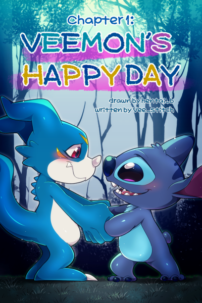 Chapter 1: Veemon's Happy Day page 1