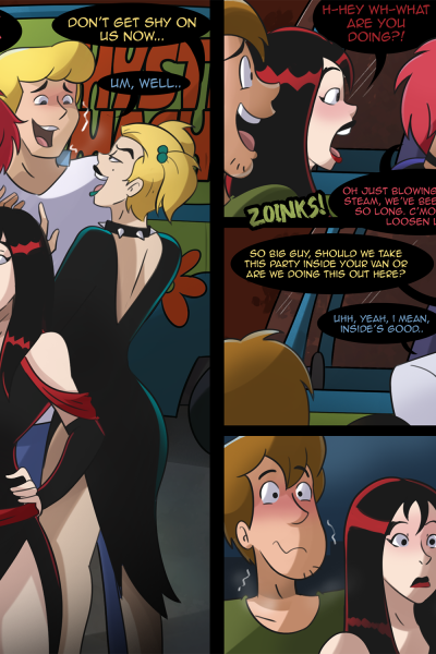 Fred And Shaggy Party With The Hex Girls - Porn Comics page 1