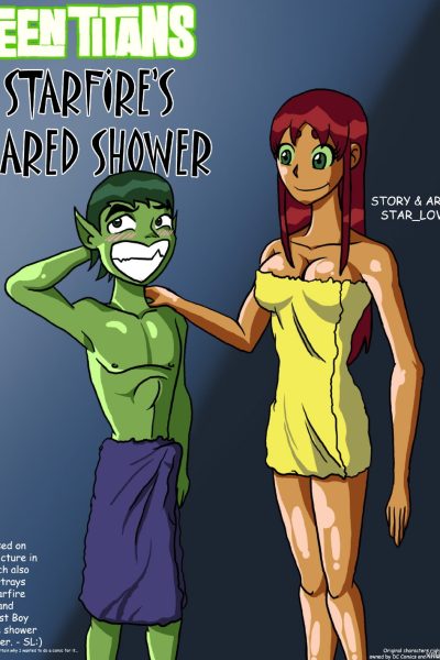 Starfire's Shared Shower - Porn Comics page 1