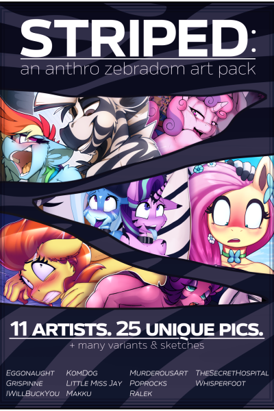 Striped: An Anthro Zebradom Art Pack - Porn Comics page 1