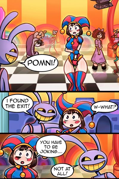 Pomni Found The Wrong Exit Door - Porn Comics page 1