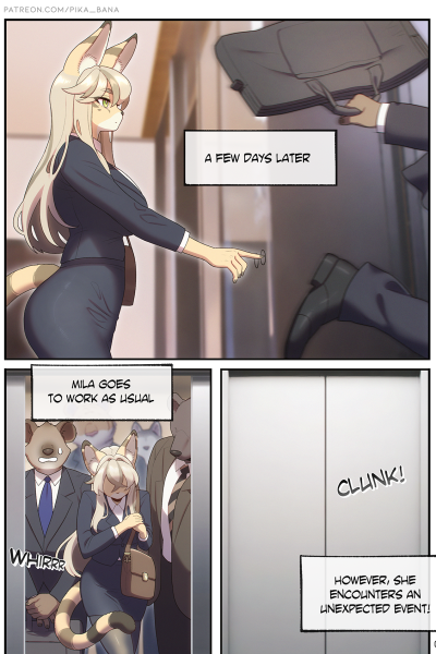 The Sexret Elevator - Porn Comics page 1