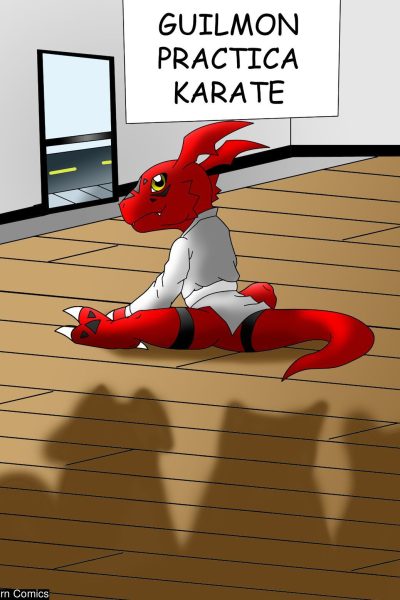 Guilmon Training Karate (pratica Karate) Comic Porn page 1