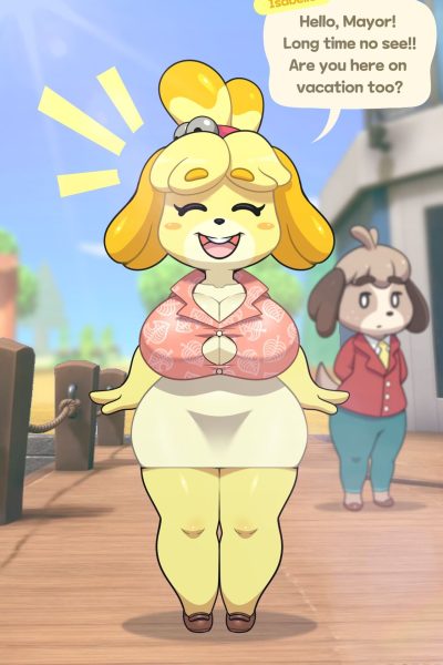 [lollipopcon] Vacation With The Isabelle (animal Crossing) Comic Porn page 1