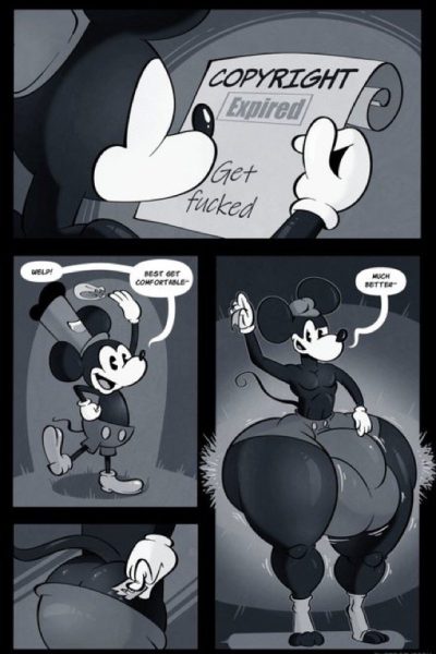 Mickey Mouse And Oswald The Rabbit In: Public Use Comic Porn page 1