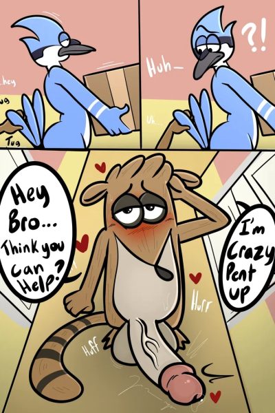 Mordecai X Rigby – Regular Rutting Comic Porn page 1