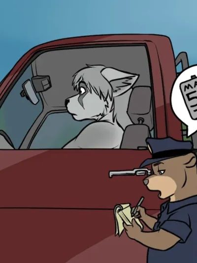 Pulled Over Comic Porn page 1