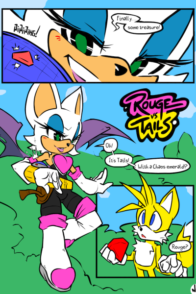 Rouge Vs Tails - Porn Comics page 1
