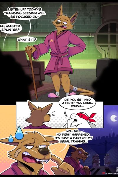 Splinter Gets Spitroasted Comic Porn page 1