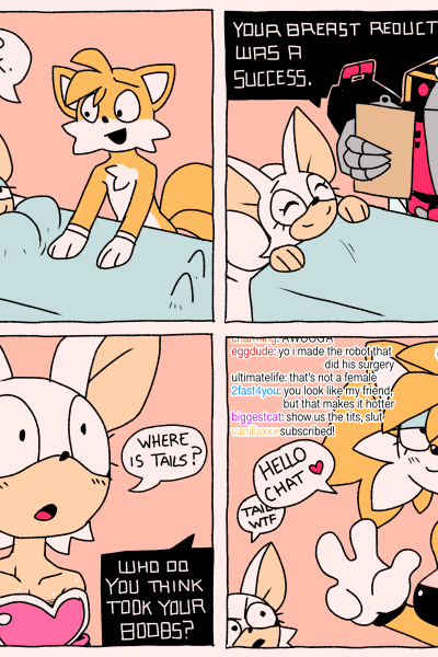 Tails' Spectacular Boob Heist! - Porn Comics page 1