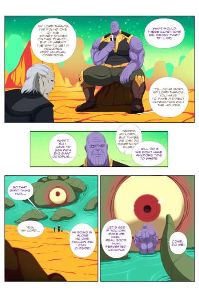 Thanos X Aliens Comic Porn page 1