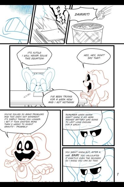 The House Of Dogday: Catnap X Dogday Comic Porn page 1