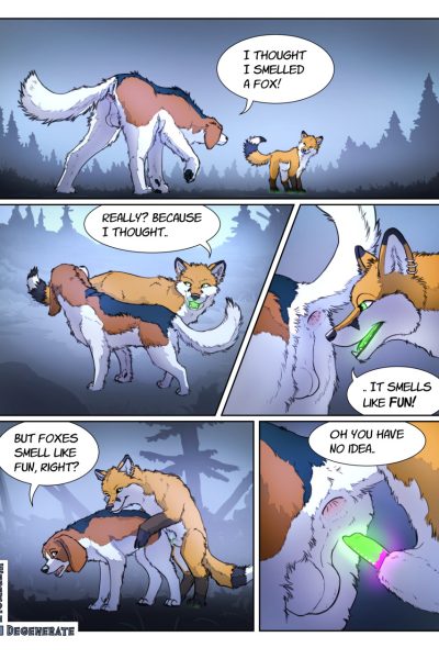 A Fox And A Dog Comic Porn page 1