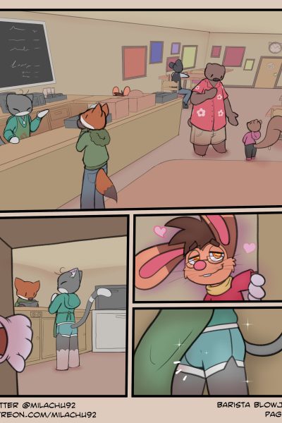 Barista Blowjob By Milachu92 Comic Porn page 1