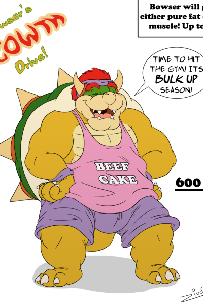 Bowser’s Growht Drive! (muscle Version) Comic Porn page 1