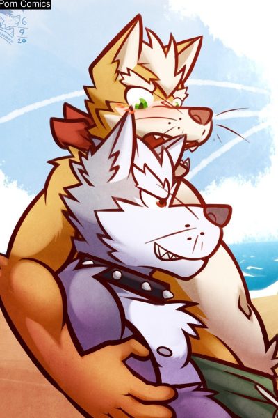 Fox & Wolf On The Beach Comic Porn page 1