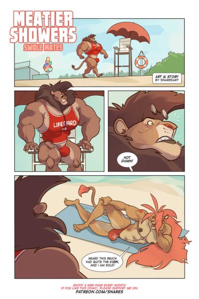 Meatier Showers – Swole Mates Comic Porn page 1