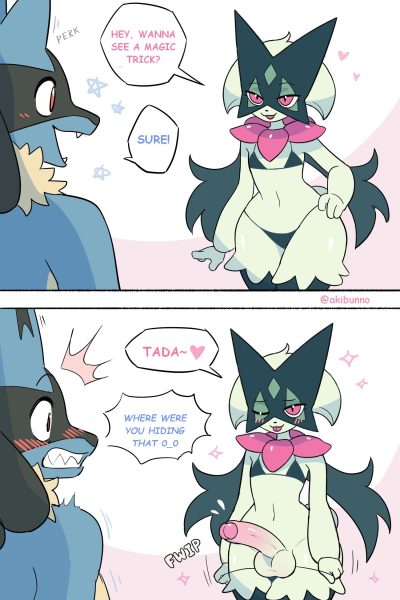 Meowscarada And Lucario Comic Porn page 1