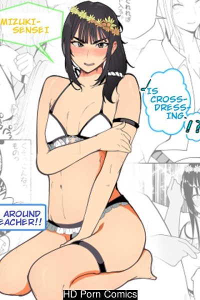 Mizugi De Josou!? Sensei Ijiri!! | Mizuki The Crossdresser! Let’s Mess Around With The Teacher!! Comic Porn page 1
