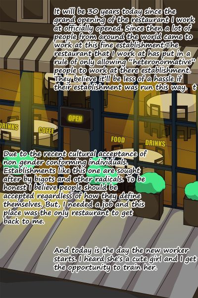 My New Female Coworker Is Actually A Male Crossdresser (incomplete) Comic Porn page 1