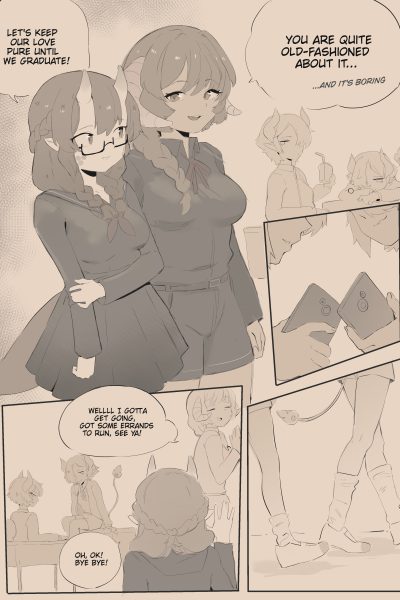 Perverted Futanari Secretly Pushed Her Virgin Girlfriend Into 'compensated Dating' And Got Her Addicted To It! page 1