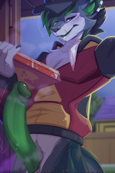 Simple Pizza With Extra Sized Wolf Comic Porn page 1