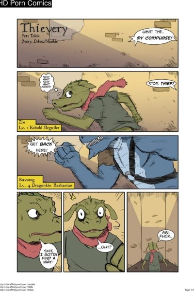 Thievery Part 1 & 2 Comic Porn page 1