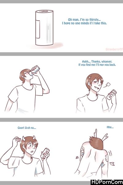 Transformation Drink Comic Porn page 1