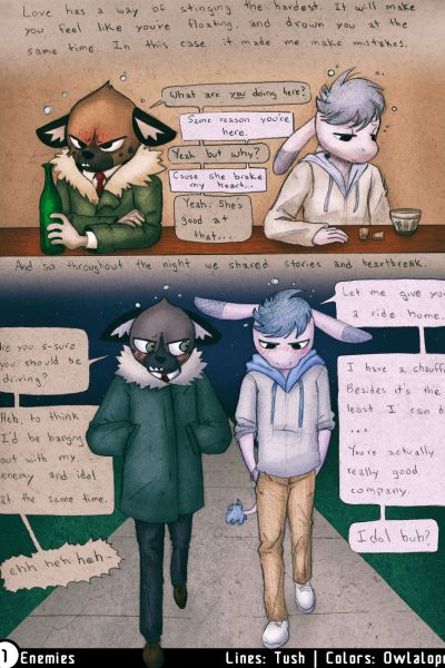 [tush] Enemies (colourized By Owlalope) [aggretsuko] Comic Porn page 1