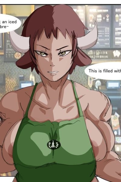 A Minotaur Works At A Starbucks Comic Porn page 1
