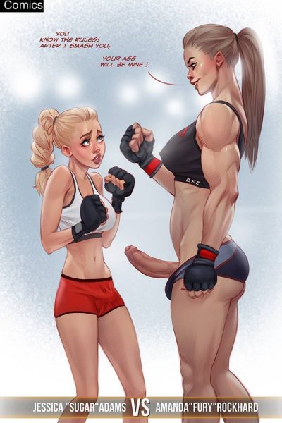 Dickgirls Fighting Championship Comic Porn page 1