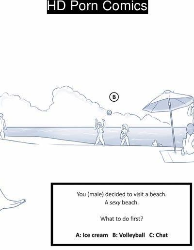 Nude Beach Cyoa (ongoing) Comic Porn page 1