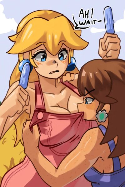 Peach X Daisy Comic Porn page 1