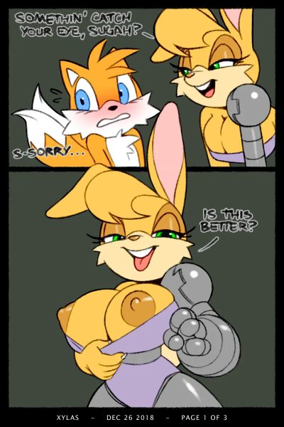 Tails X Bunnie Comic Porn page 1