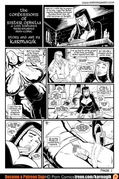The Confessions Of Sister Ophelia Comic Porn page 1