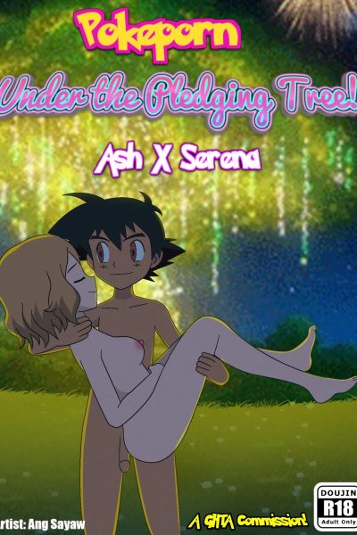 Pokeporn Under The Pledging Tree Ash X Serena Comic Porn page 1