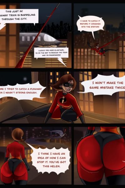 Elastigirls Big Save Comic Porn page 1