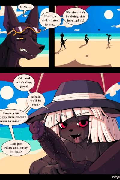 Net And Her Dad At The Beach Comic Porn page 1