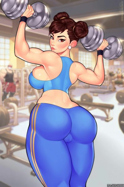 Chun-li At The Gym Comic Porn page 1