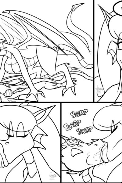 Kissy Dragons Comic Porn page 1