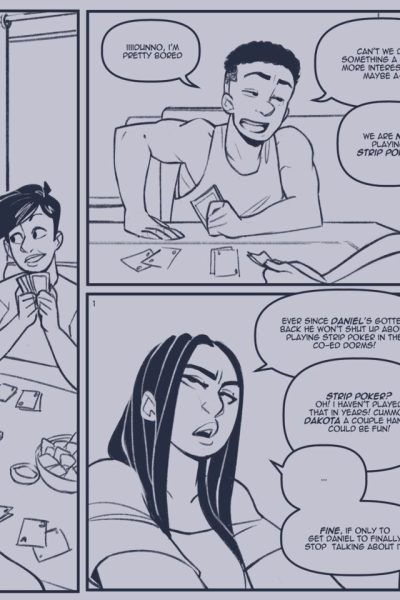 Strip Poker Comic Porn page 1